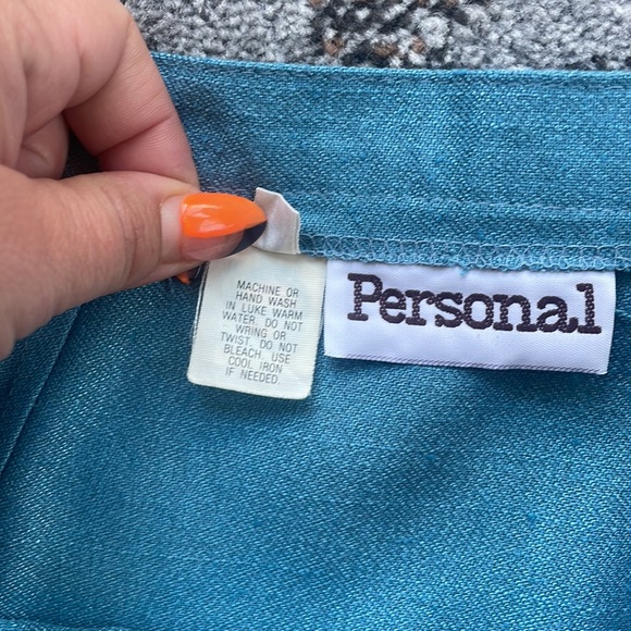 Personal Vintage Blazer & Skirt Set Teal 16 - Picture 11 of 12